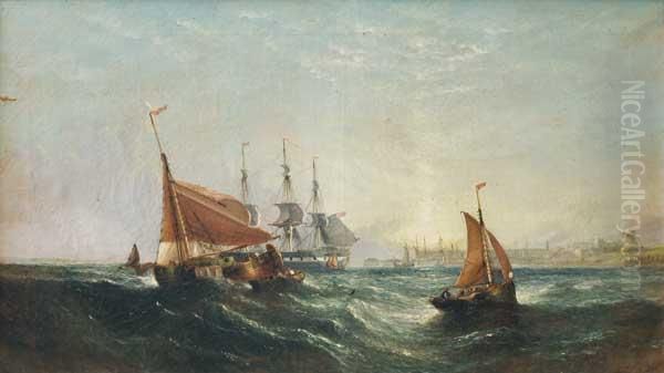 A Summer Morning Of Sheerness
 Oleo Sobre Tela Oil Painting by William Calcott Knell