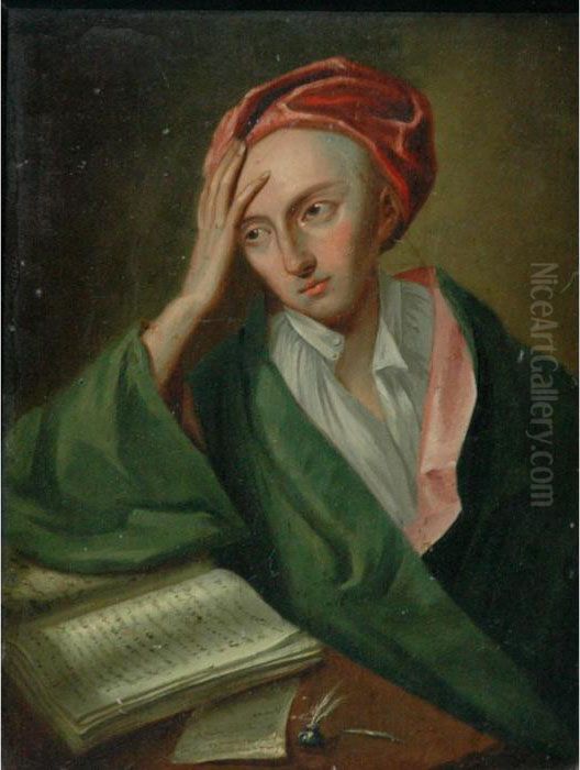 Portrait Of Alexander Pope Oil Painting by Sir Godfrey Kneller