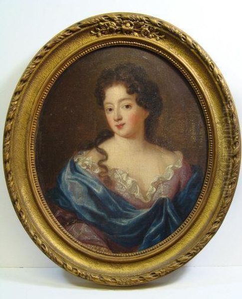 Portrait Of An Aristocratic Young Lady Oil Painting by Sir Godfrey Kneller