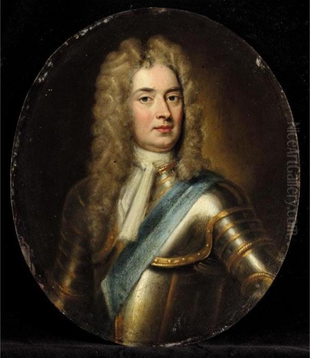 Portraits Of John Churchill, 1st
 Duke Of Marlborough (1650-1722); And Eugene, Prince Of Savoy Oil Painting by Sir Godfrey Kneller