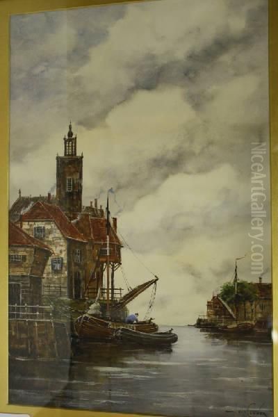 Enkhuyzen, 
Holland Oil Painting by Hermanus Jr. Koekkoek