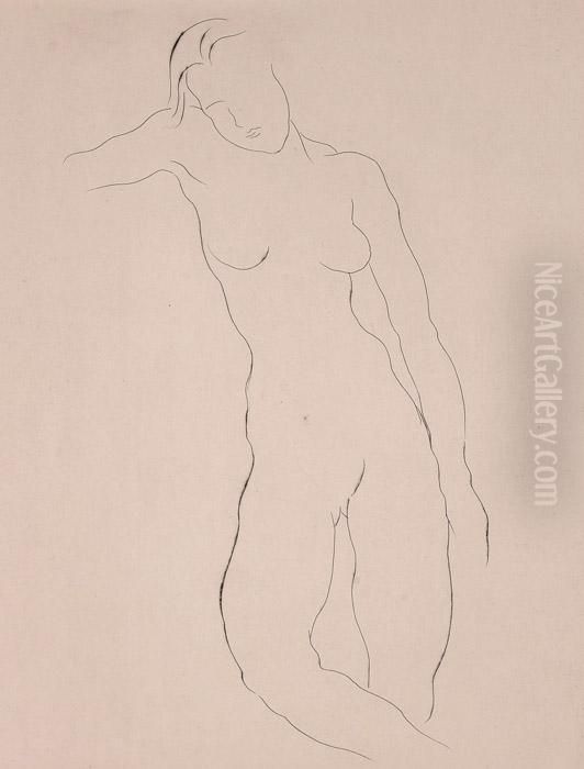 Damenakt Oil Painting by Georg Kolbe