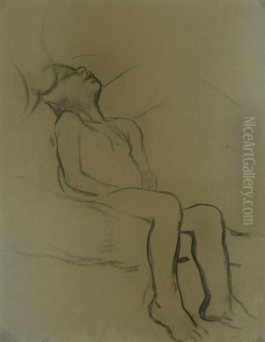 Schlafender Junge Oil Painting by Kathe Kollwitz