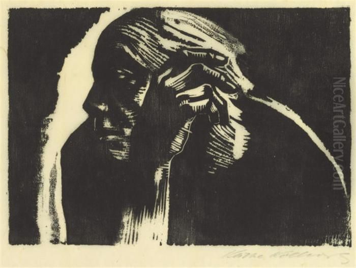 Selbstbildnis Oil Painting by Kathe Kollwitz