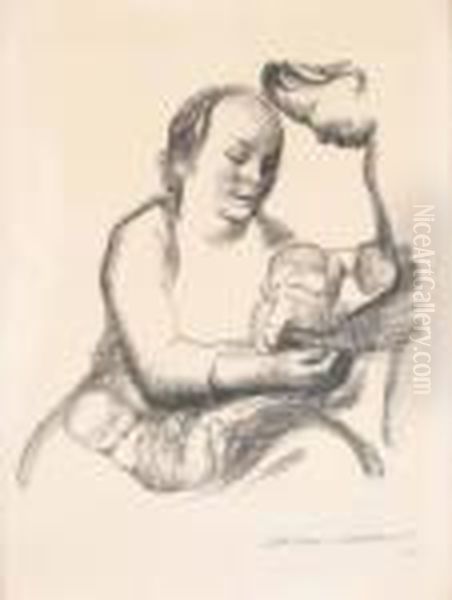 Mutter Gebt Von Eurem Uberfluss! Oil Painting by Kathe Kollwitz