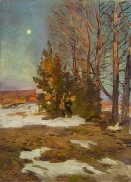 Russische
 Vorfruhlingslandschaft Oil Painting by Konstantin Alexeievitch Korovin