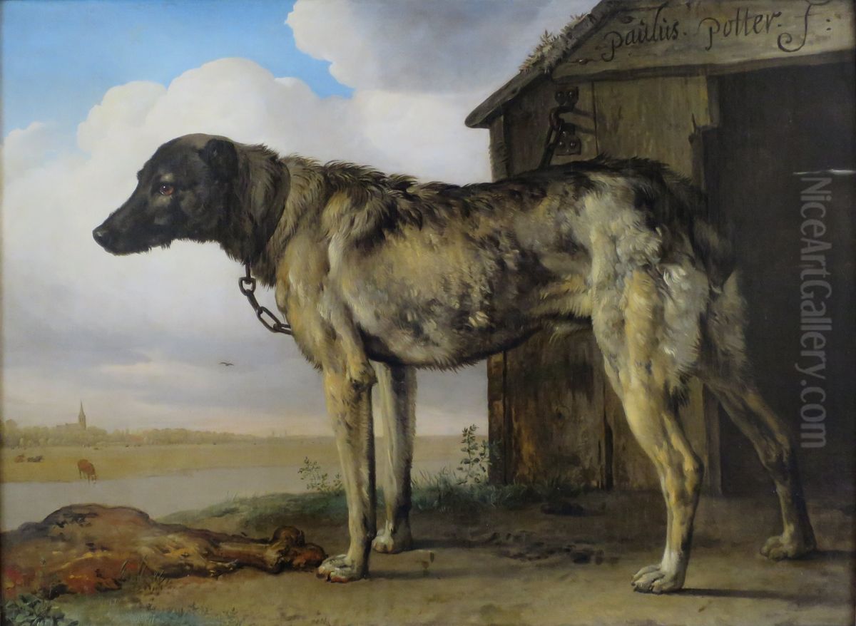 Wolf-Hound Oil Painting by Paulus Potter