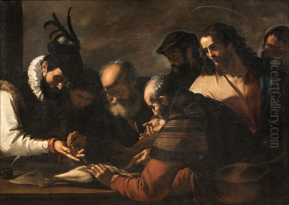 The Tribute Money Oil Painting by Mattia Preti
