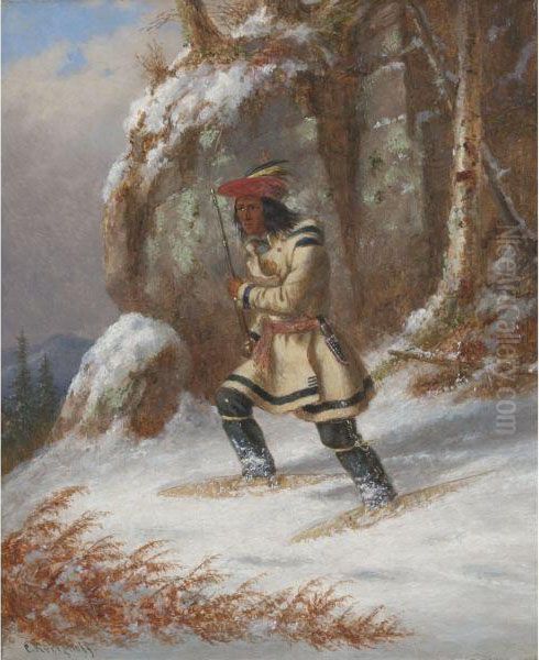 Indian Hunter Oil Painting by Cornelius David Krieghoff