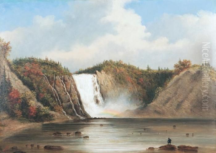 Falls Of Montmorenci Oil Painting by Cornelius David Krieghoff
