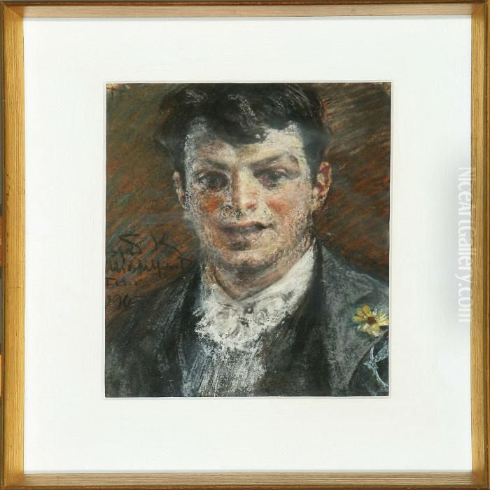 A Young Man Oil Painting by Peder Severin Kroyer