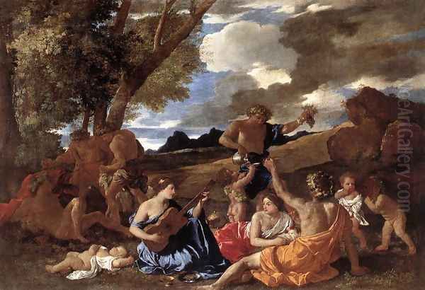 Bacchanal- the Andrians 1628-30 Oil Painting by Nicolas Poussin