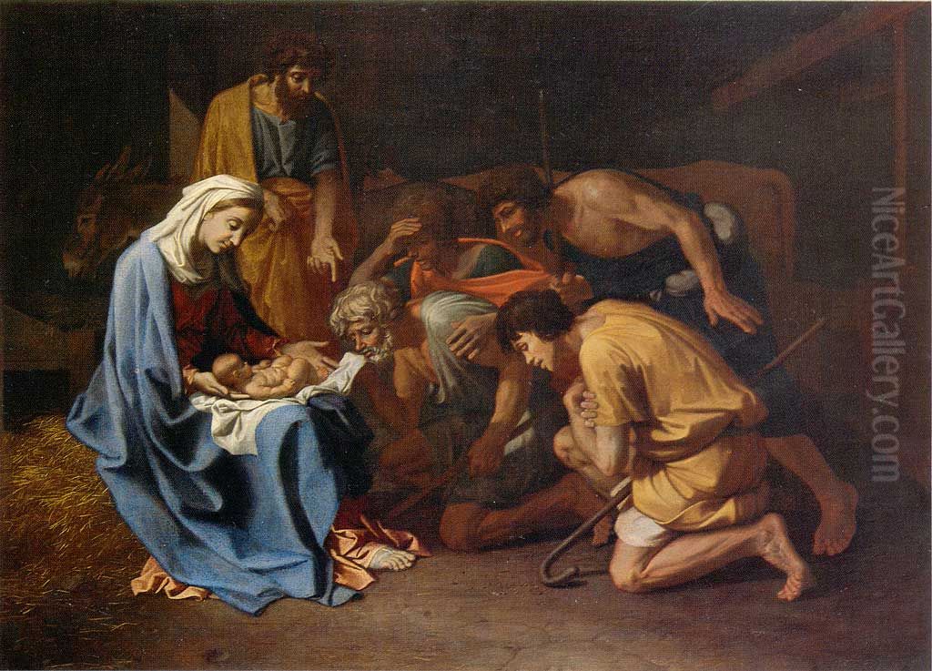 The Adoration of the Shepherds Oil Painting by Nicolas Poussin