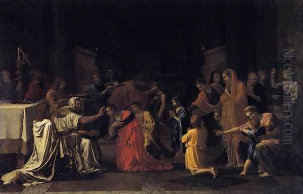 The Seven Sacraments- Confirmation 1645 Oil Painting by Nicolas Poussin