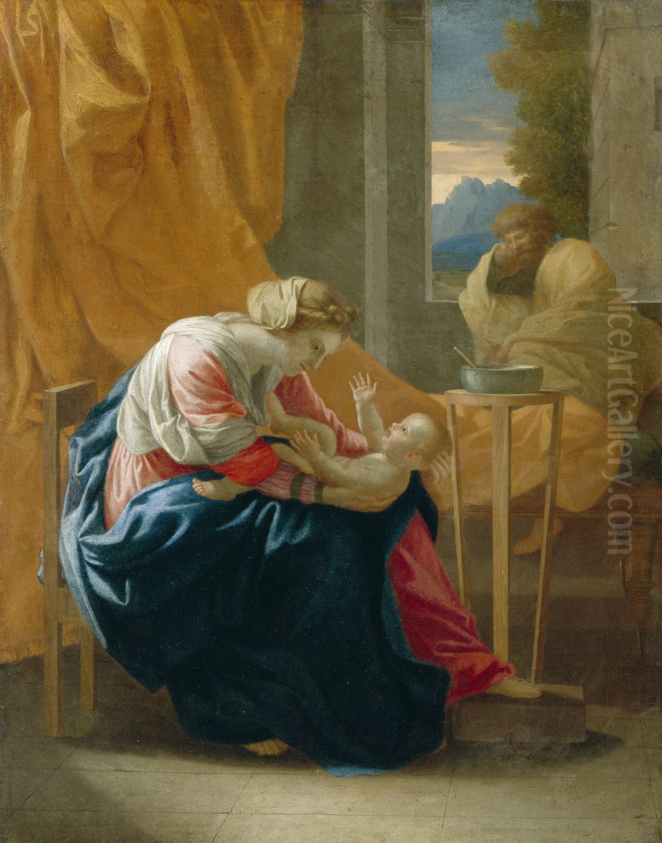 The Holy Family Oil Painting by Nicolas Poussin