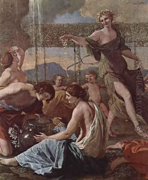The Empire of Flora (detail) (3) Oil Painting by Nicolas Poussin