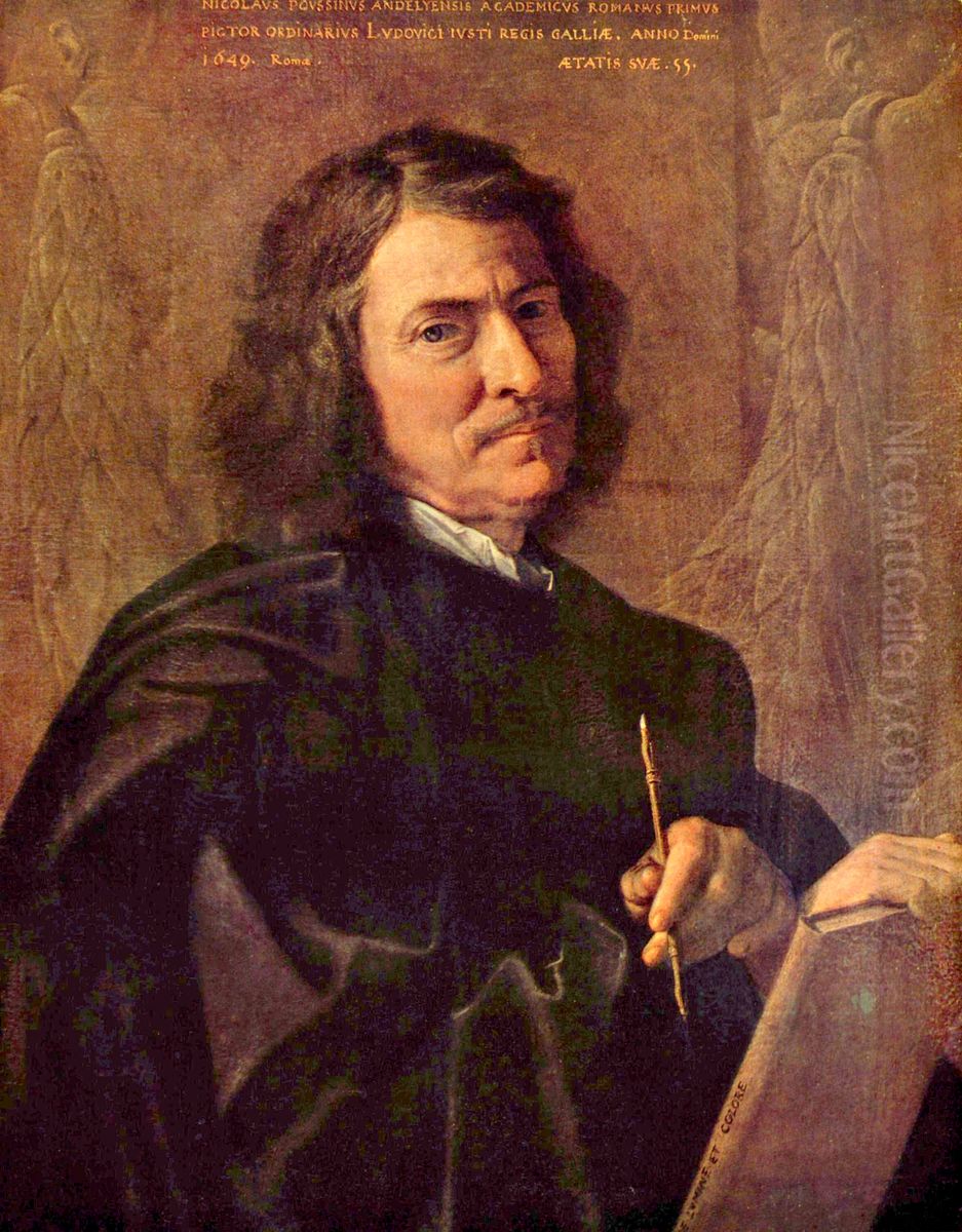 Self-Portrait Oil Painting by Nicolas Poussin