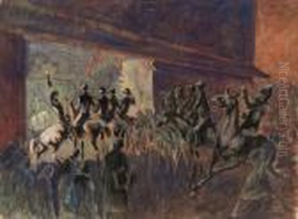 The Circus Oil Painting by Walt Kuhn