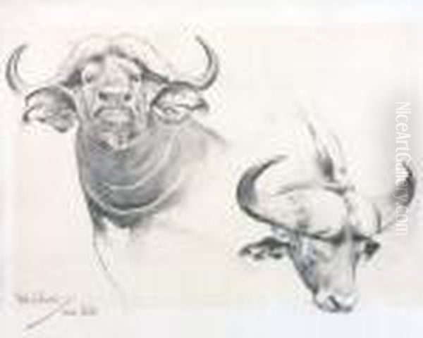 Drawing Oil Painting by Wilhelm Kuhnert