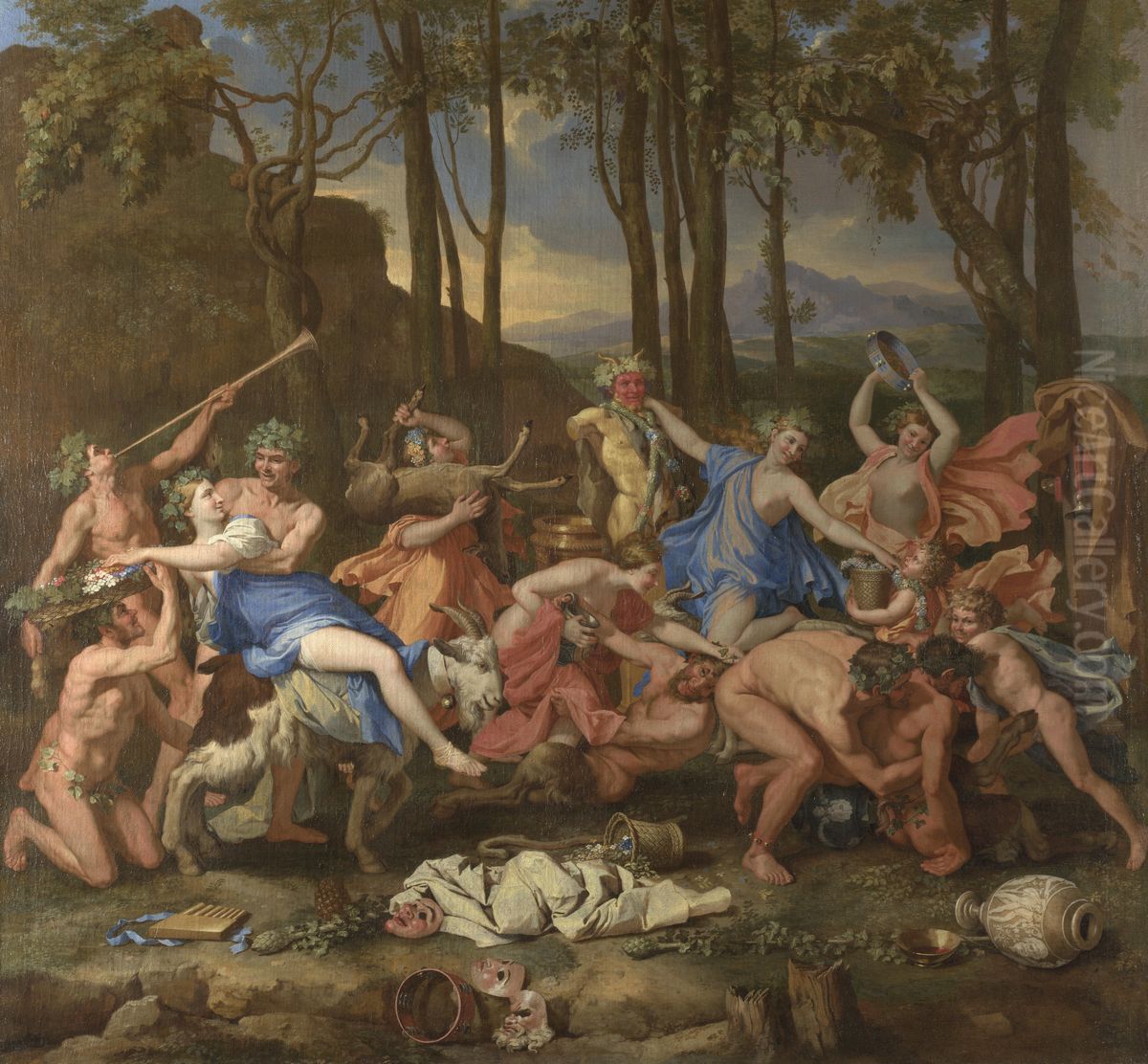 The Triumph of Pan Oil Painting by Nicolas Poussin