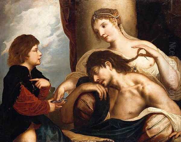 Samson and Delilah Oil Painting by (Alessandro) Padovanino (Varotari)