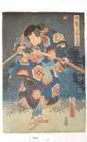 Untitled Oil Painting by Gototei Kunisada