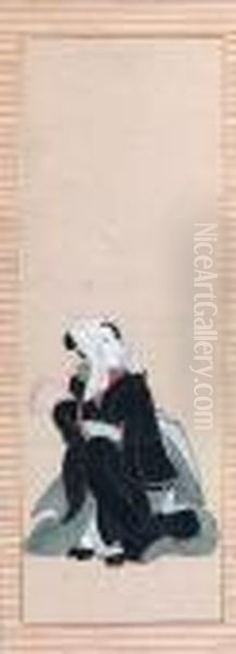 Donna Di Campagna Oil Painting by Gototei Kunisada