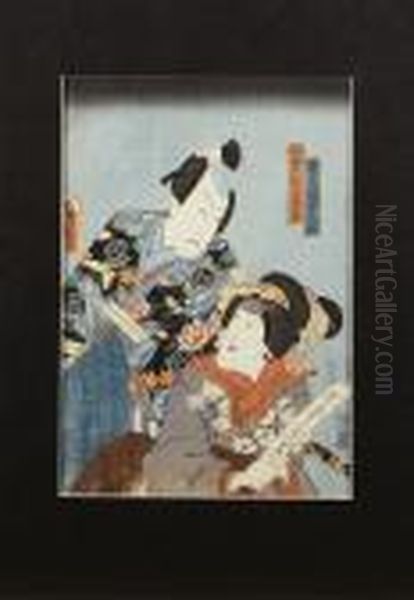 Skadespelare Oil Painting by Gototei Kunisada