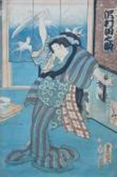 L'acteur Sawamura Tanosuke Dans Le Role De La Gejo Oil Painting by Gototei Kunisada