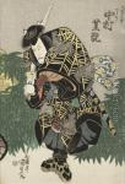 Samuraj Med Svard Oil Painting by Gototei Kunisada