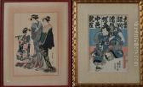 Samurai Oil Painting by Gototei Kunisada