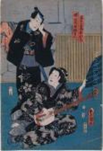 Untitled Oil Painting by Gototei Kunisada
