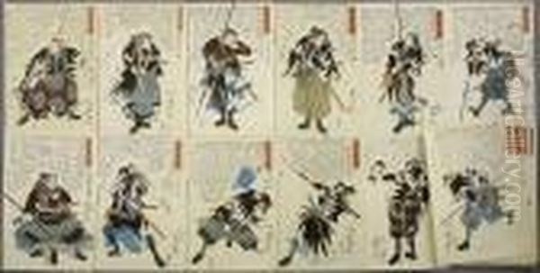 Seichugishiden Oil Painting by Gototei Kunisada