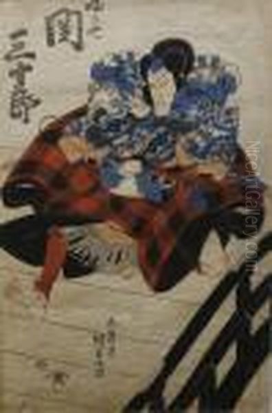 The Kabuki Actor Oil Painting by Gototei Kunisada