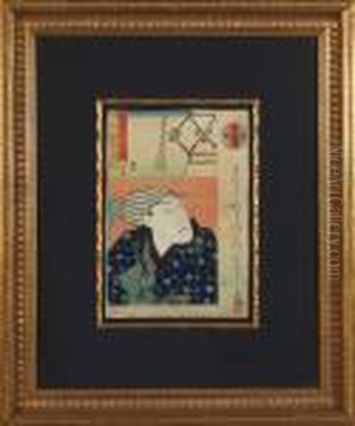 Oju Toyokuni Ga Oil Painting by Gototei Kunisada