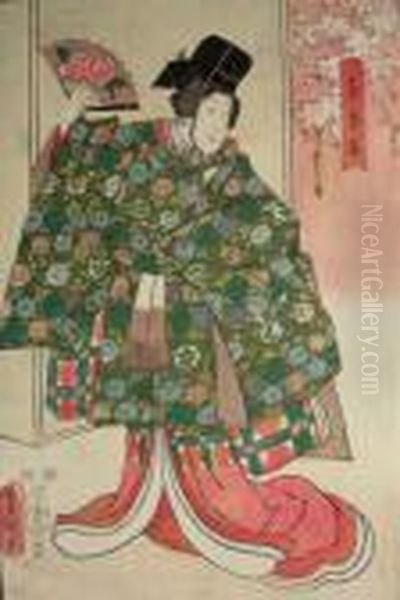 Drzeworyt Barwny Oil Painting by Gototei Kunisada