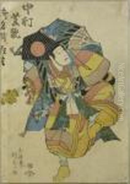 Kunisada, Utagawa . Nakamura 
Utaemon Iii In Einer Abschiedsvorstellung Als Sambaso. Japan Oil Painting by Gototei Kunisada