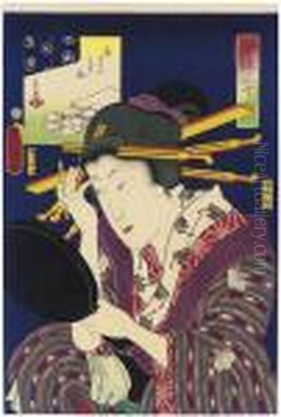 Kimae No Yosa So Oil Painting by Gototei Kunisada