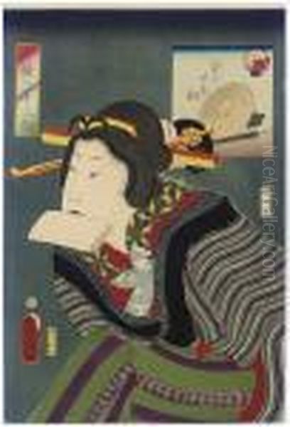 Kigaseki So Oil Painting by Gototei Kunisada