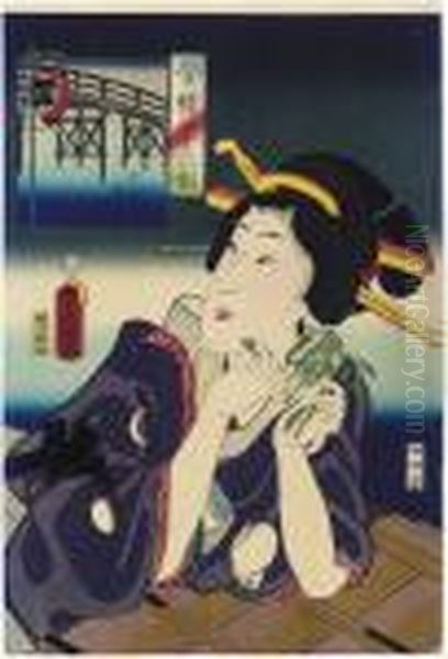 Ima Ni Agari So Oil Painting by Gototei Kunisada