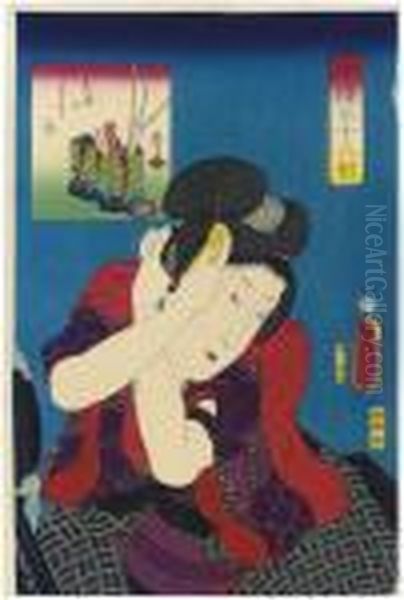 Deki Ga Yosa So Oil Painting by Gototei Kunisada