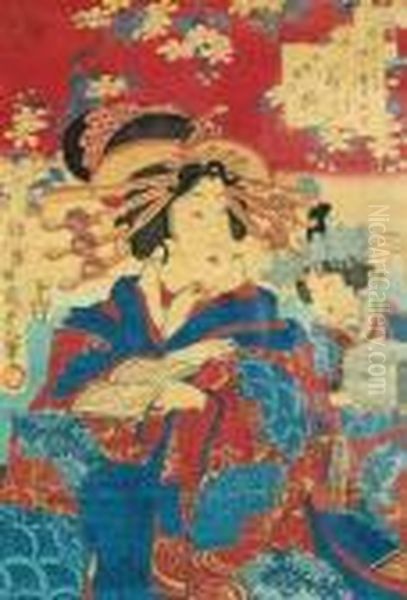 Untitled Oil Painting by Gototei Kunisada