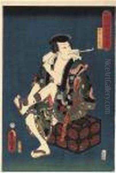 Untitled Oil Painting by Gototei Kunisada