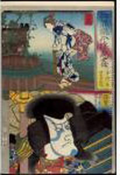 Edo Nishiki Imayo Kunizukushi 
(modern Set Of The Provinces In Edo Brocade) And Another Series Oil Painting by Utagawa Kuniyoshi