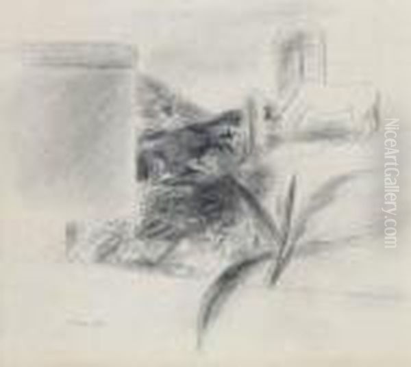 Farmyard Scene Oil Painting by Yasuo Kuniyoshi