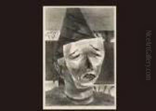 The Mask Of The Momen With The Comb Oil Painting by Yasuo Kuniyoshi