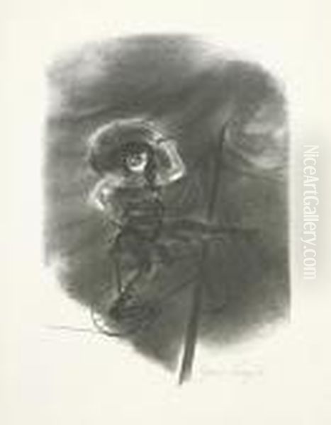 Cyclist. Oil Painting by Yasuo Kuniyoshi