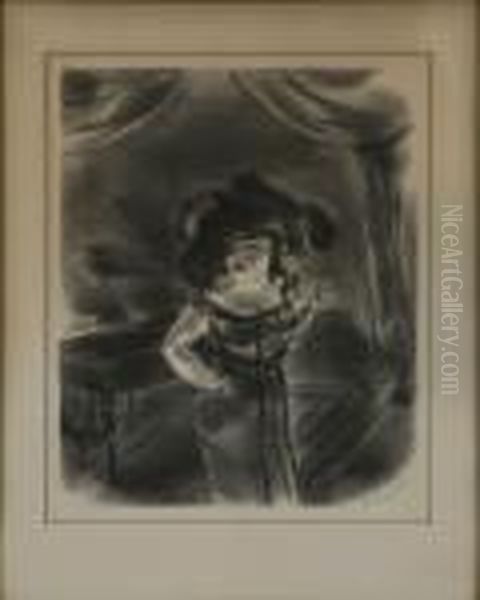 Woman With Cigarette Oil Painting by Yasuo Kuniyoshi