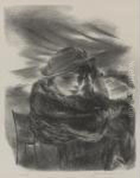 Cafe No. 2 (davis L-67) Oil Painting by Yasuo Kuniyoshi