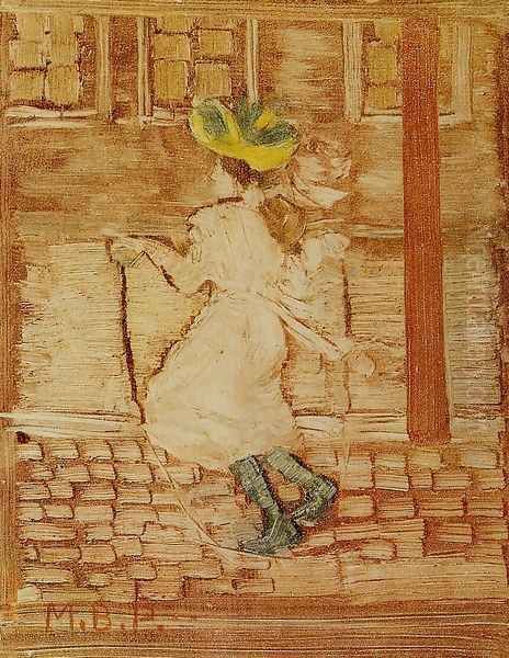 Jumping Rope Oil Painting by Maurice Brazil Prendergast